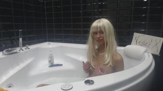 Blonde MiaMaxxx Luxury Tattooed Cover Whore is taking a bath