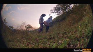 2 peasants are filmed having sex on their farm