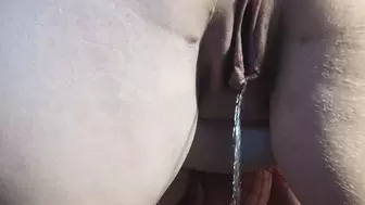 Doggy pissing and butt sex beads pushing