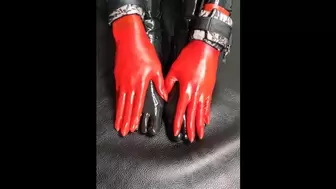 Latex gloves asmr