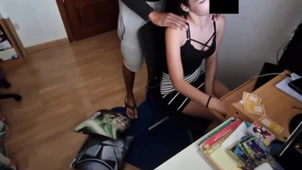 HARD POKED IN THE BUM WHILE ROOMMATE SUSPECTS NOTHING AMATEURS CREAM-PIE