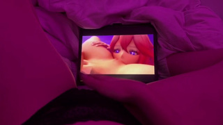 POINT OF VIEW: Kawaii oriental skank touching herself watching lezbo porn asian cartoon wet Pink Cunt shy moans