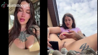 TikTok model was caught on a public beach playing with a dildo and climax beautifully at the end