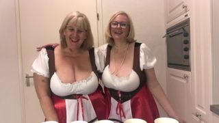 Oktoberfest - two busty topless blondes