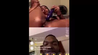 DARK THOT PLAYS WITH HER TOYS ON RAPPER SWAG HOLLYWOOD INSTAGRAM LIVE