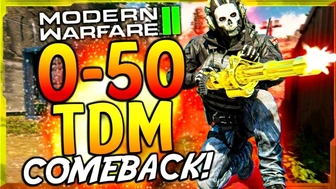 Modern Warfare two: "0-50 TEAM DEATHMATCH COMEBACK WIN!" (MW3 EPIC COMEBACK WIN)