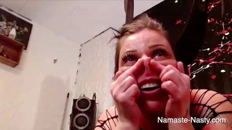 Namaste-Kinky Shameless Pig Web-Cam Chick | Submissive Home-Made Milf in Lingerie Oinks like a Pig