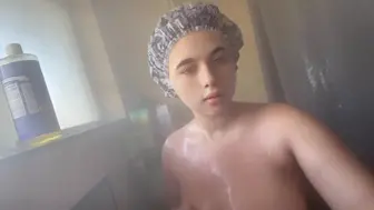 Taking a shower