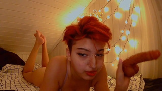 Hi} fucking myself with a massive dildo (quiet tape. Full version on my Onlyfans);three