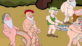 Большой член у гнома охотиться на белоснежку