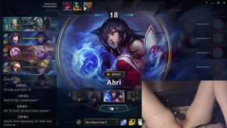 EGirl masturbation while playing League of Legends