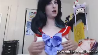 Hentai Sailor Moon Cosplay Whore Gets Dirty On Online Cam
