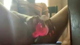 Solo Female Play : Sneaking A Nut Before Anyone Gets Home ( I Squirted 2x )